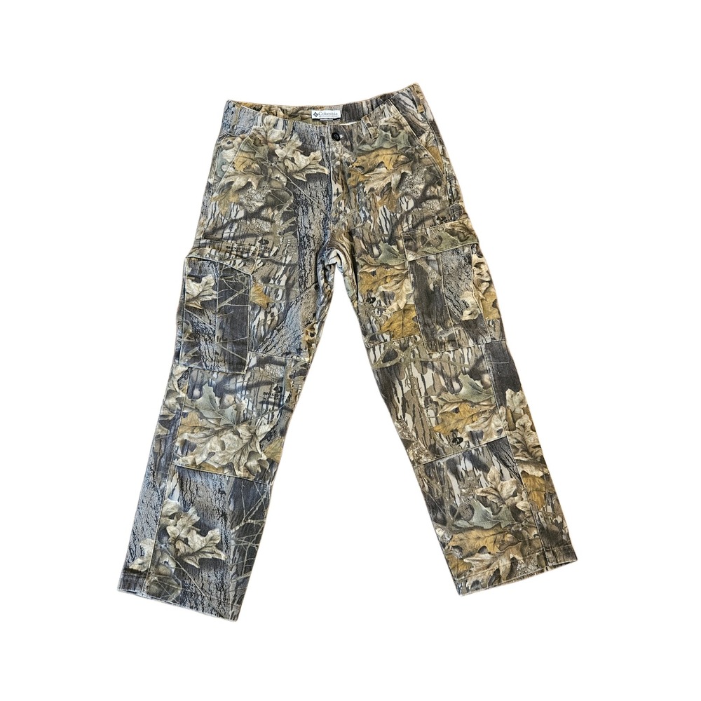 Columbia Mens Mossy Oak Camo Heavy Duty Hunting Cargo Pants Size 32x30 HM8023